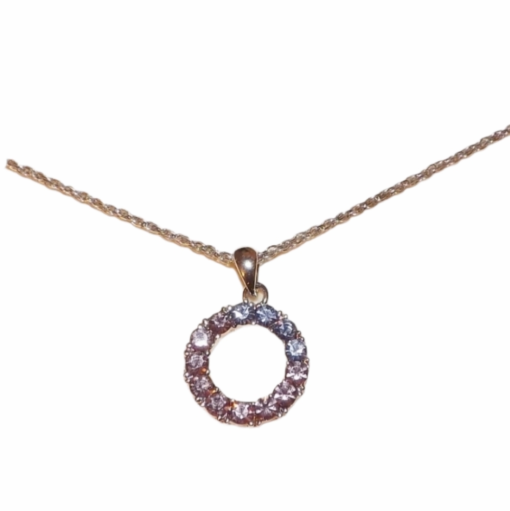 Multicolor O Circle Monogram Rainbow Rhinestones - image 1